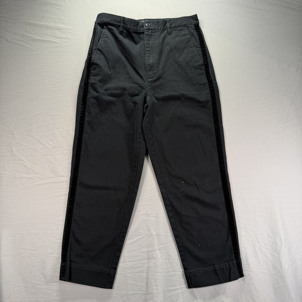 Madewell Pants Womens 29 Black Velvet Tuxedo Striped Edition 30x25 Dark Wash